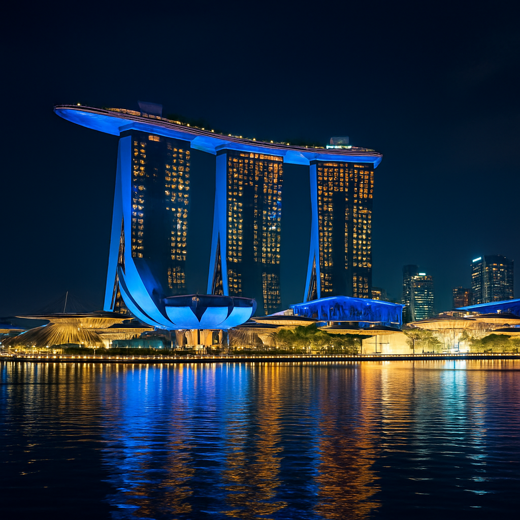 Vivid Marina Bay Sands Skyline diamond painting