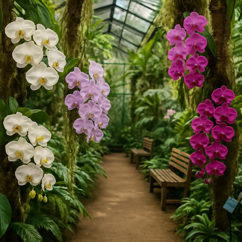Sao Paulo Botanical Garden Orchid Walk paint by diamonds