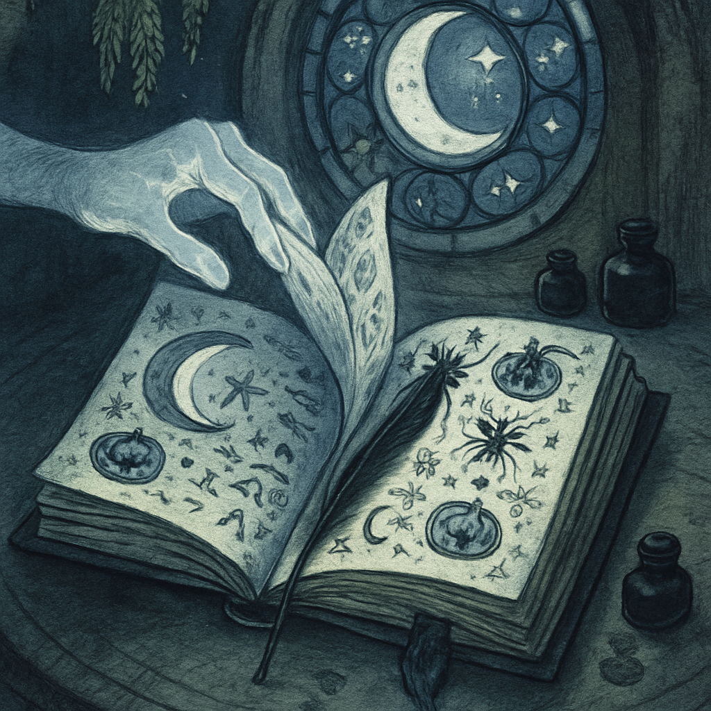 Moonlit Grimoire Study Paint by diamonds kits