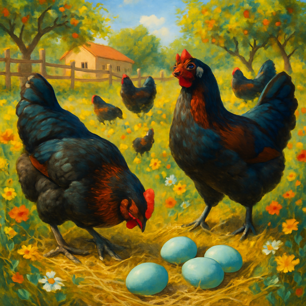 Araucana Blue Egg Chicken diamond painting