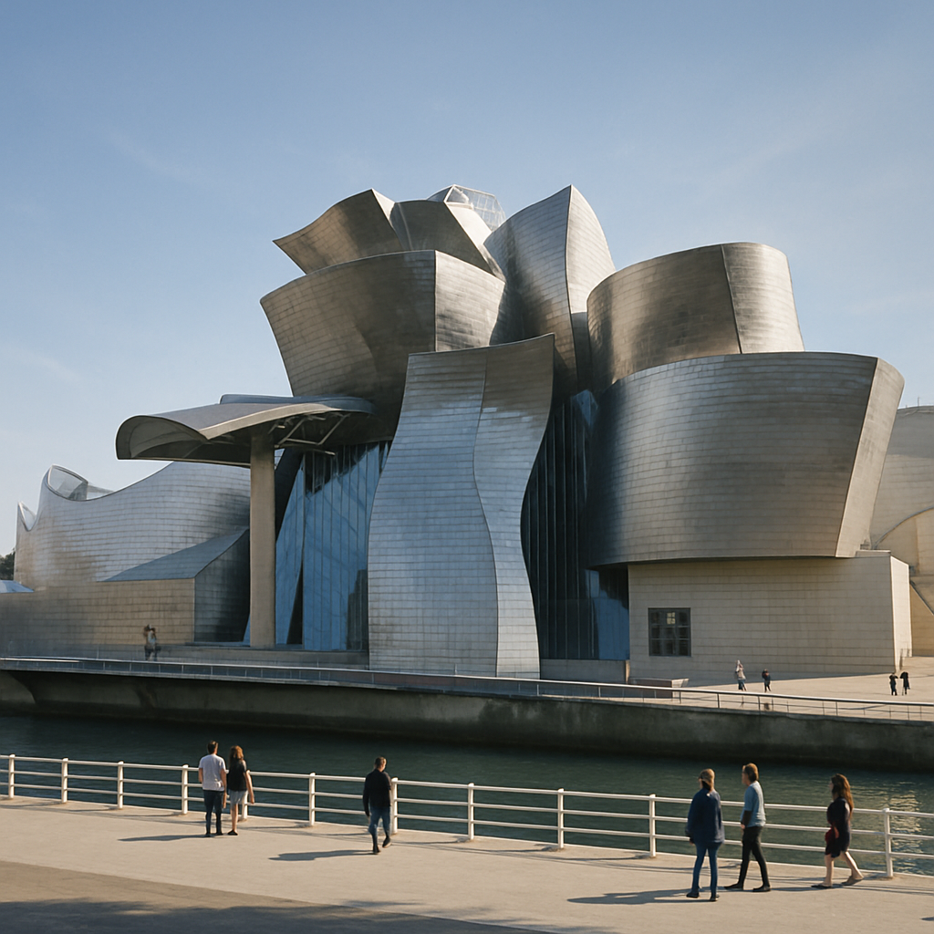 Contemporary Guggenheim Museum Exterior Paint by diamonds art