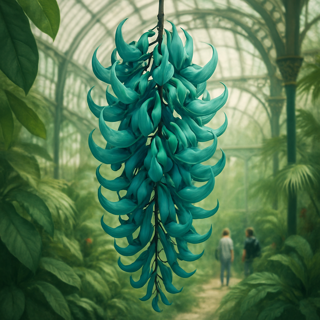 Jade Vine Strongylodon Macrobotrys In Botanical Conservatory Paint by diamonds kits