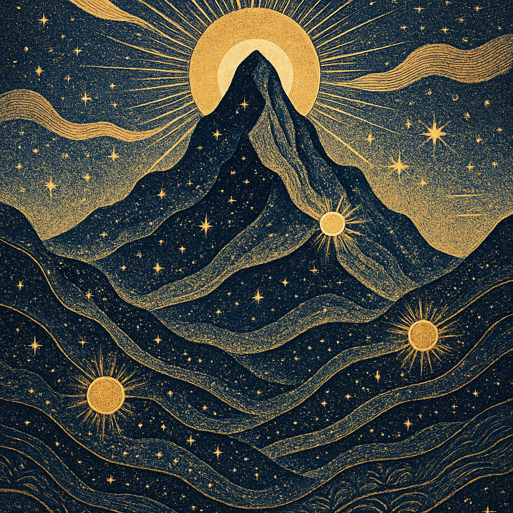 Galactic Fold Mountain Range paint by diamonds