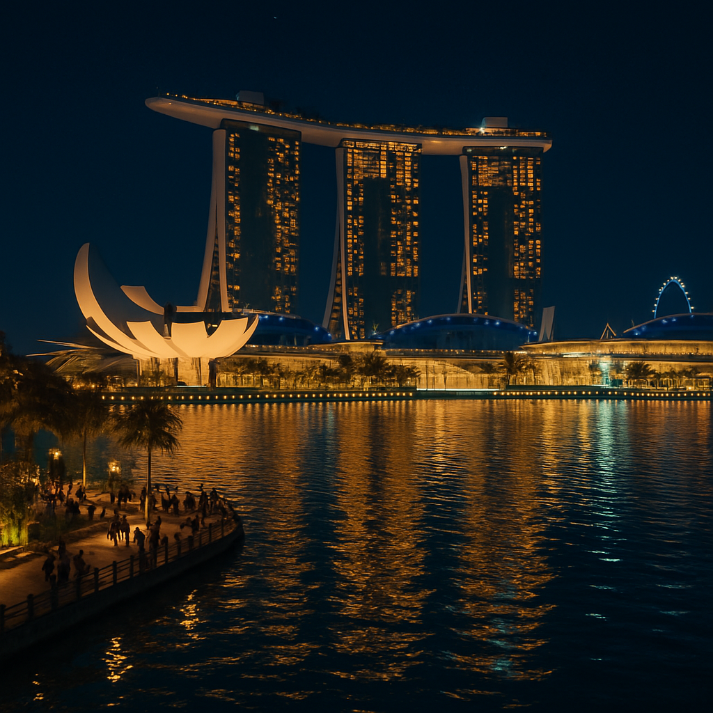 Skyline At Marina Bay Sands DIY paint by diamonds