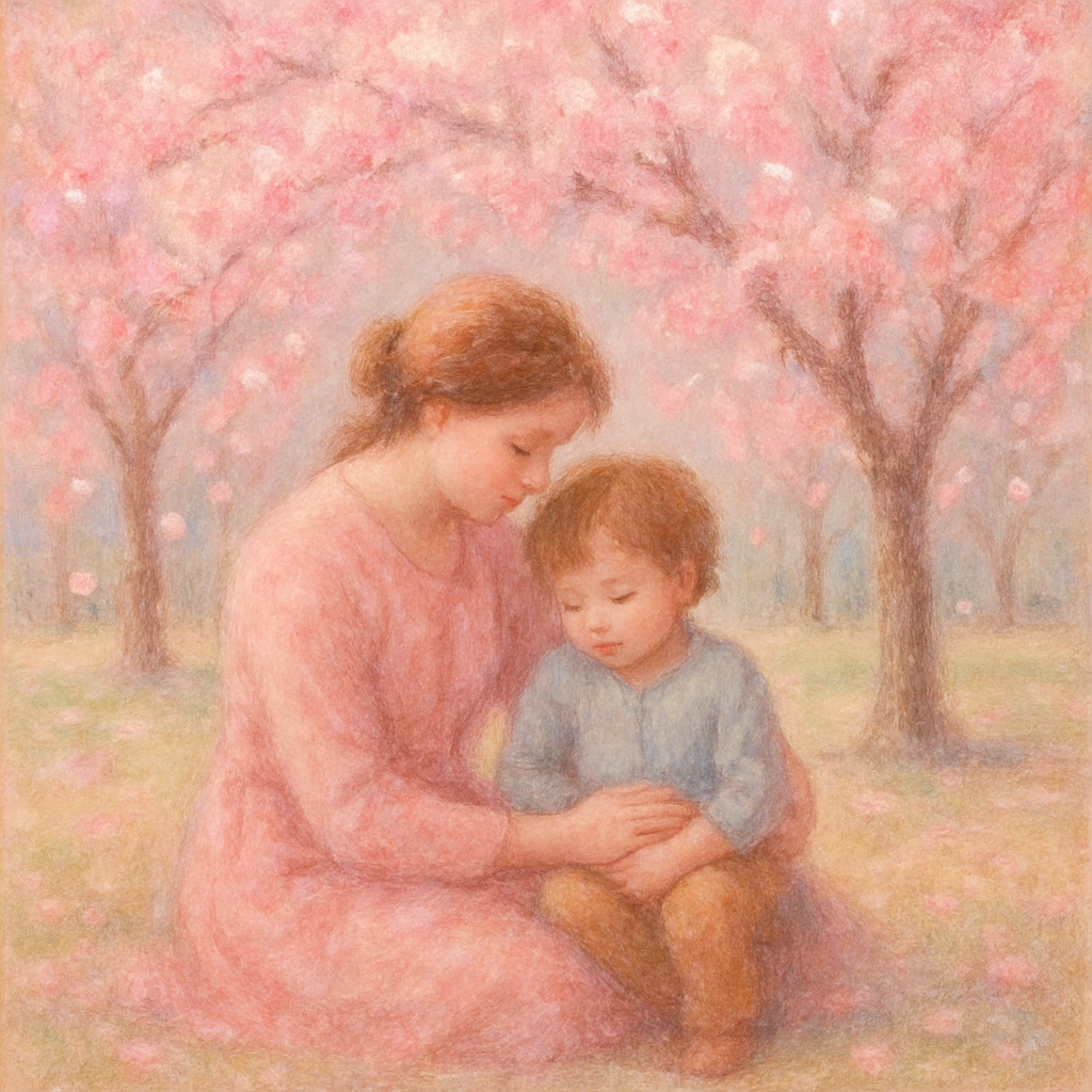 Whispers Beneath Cherry Blossoms Sharing Quiet Love diamonded painting kits