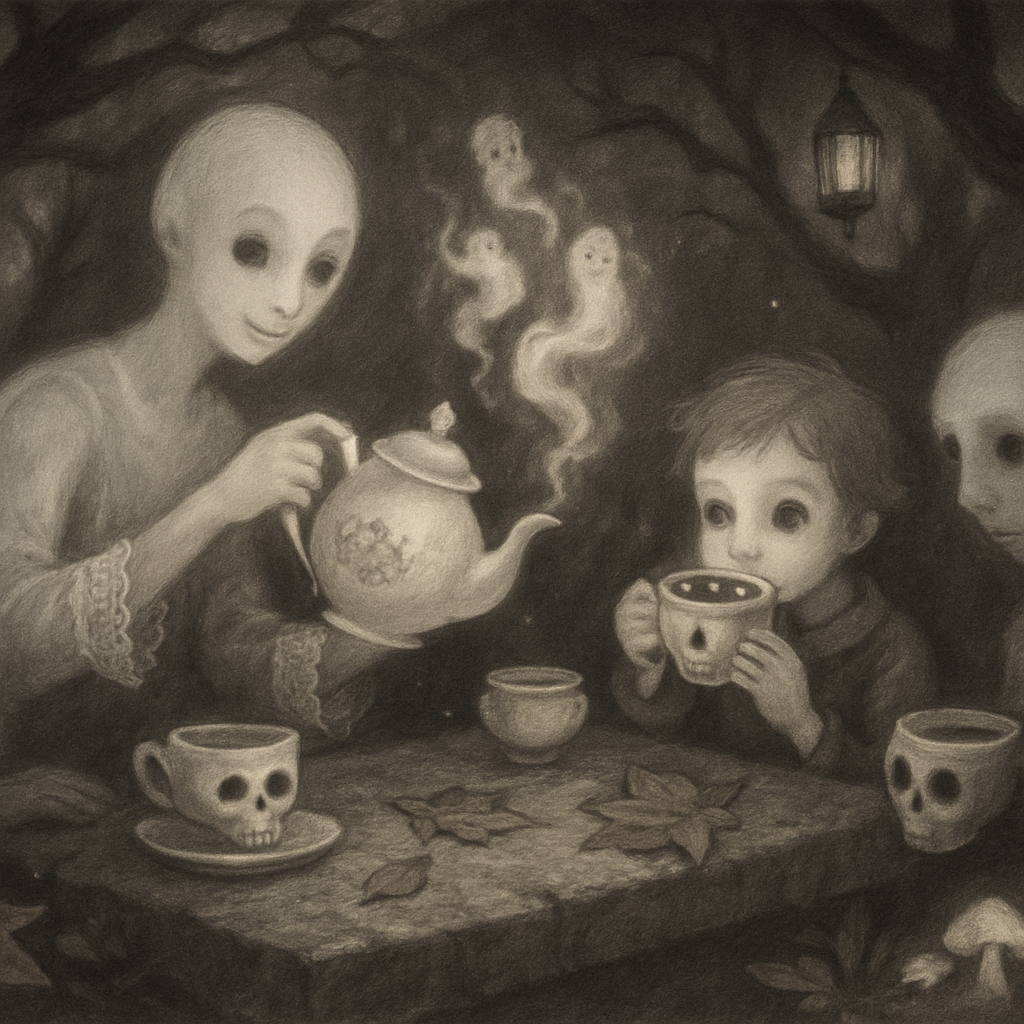 Graveyard Tea For Midnight Souls Paint by diamonds kits