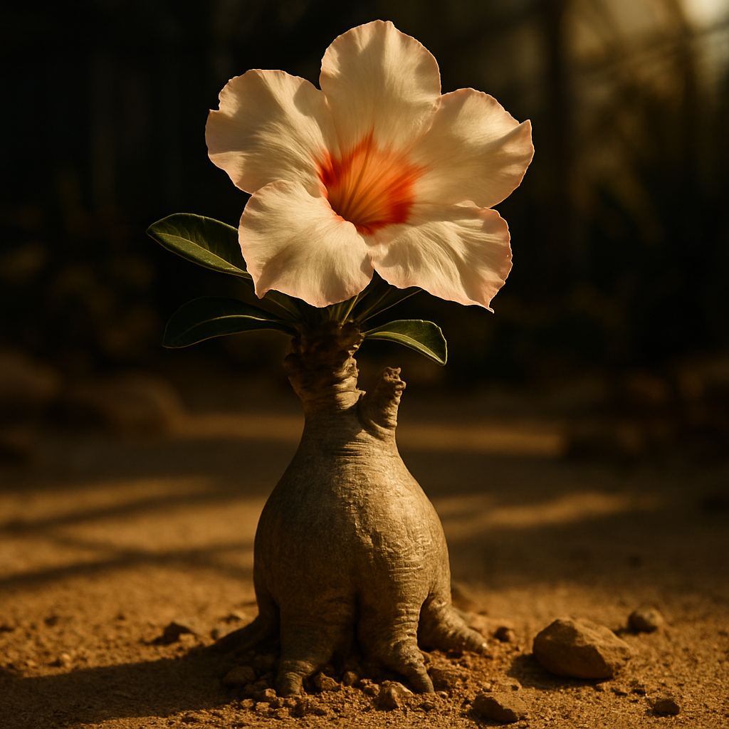 Desert Rose Adenium Obesum Sculptural Succulent painting diamond kit