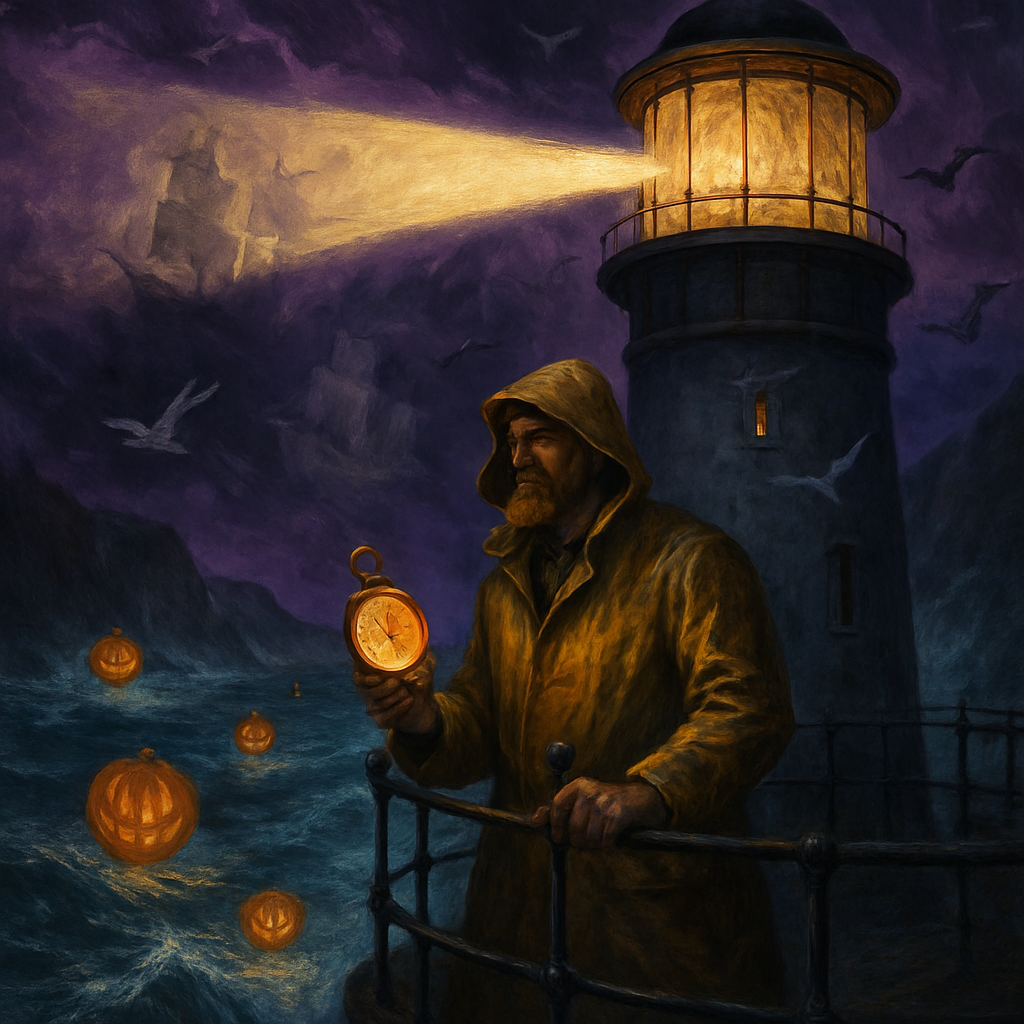 Haunted Lighthouse Of The Velvet Night paint by diamond
