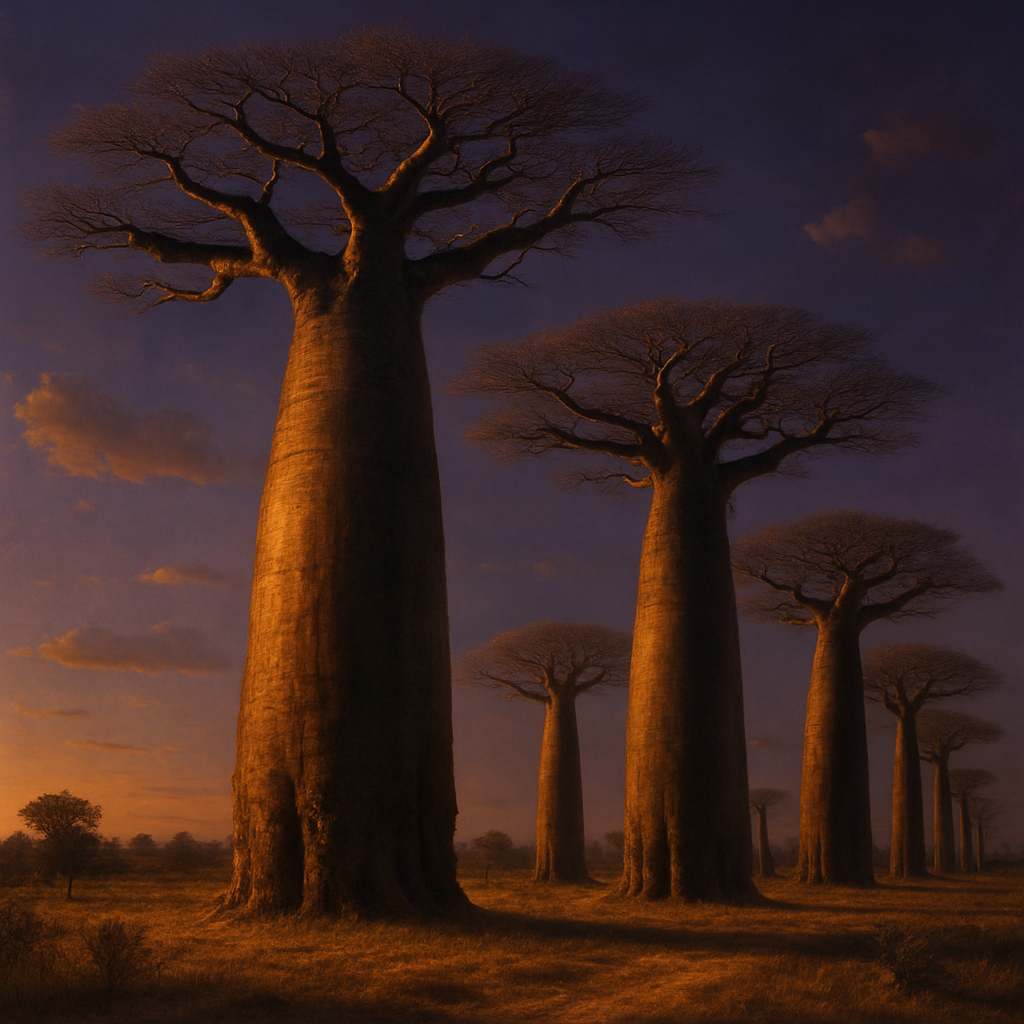Baobab Avenue Adansonia Digitata Paint by diamonds kits