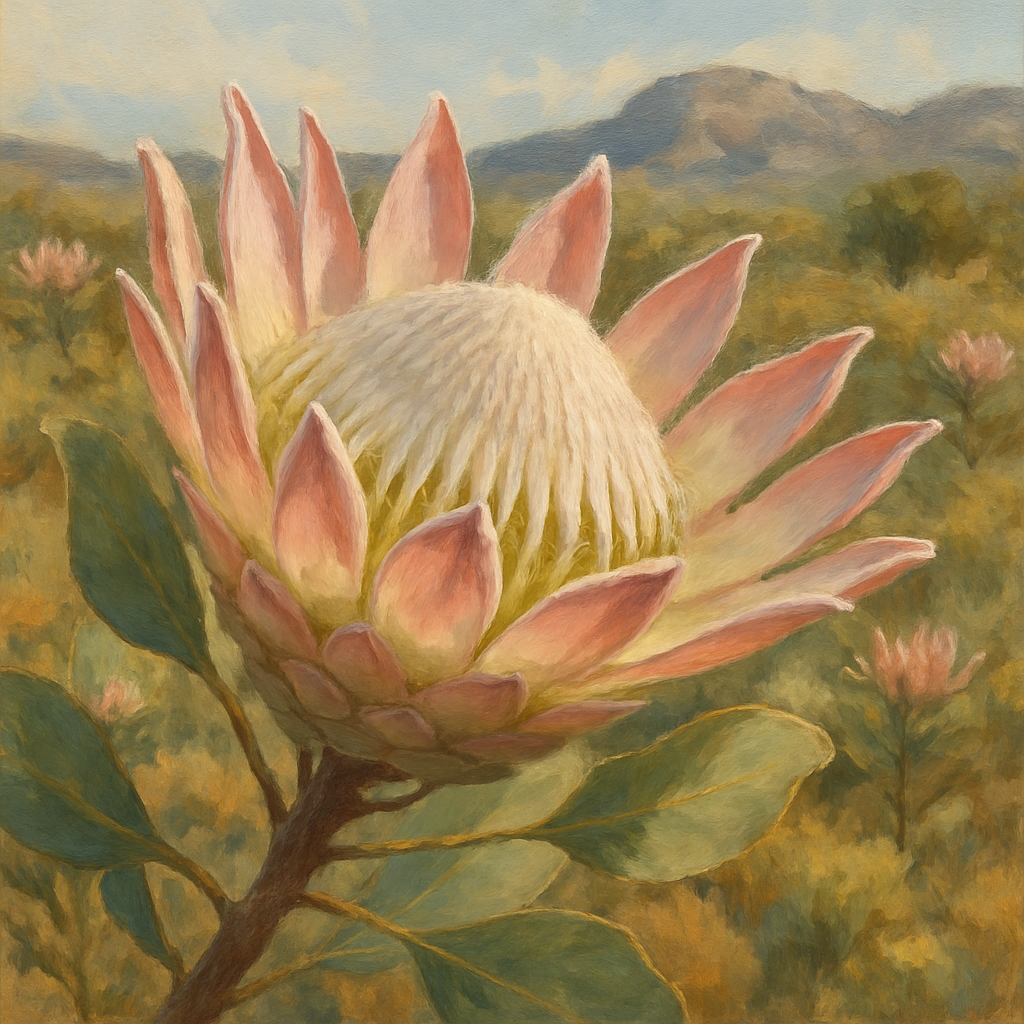 King Protea In South African Heathland diamonded painting kits