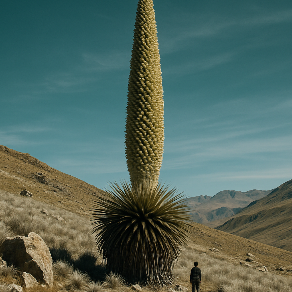 Puya Raimondii Highland Tower paint by diamonds