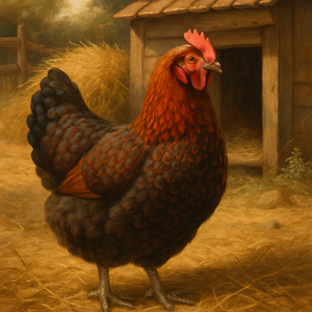 Marans Chicken With Copper Feathering painting diamond kit