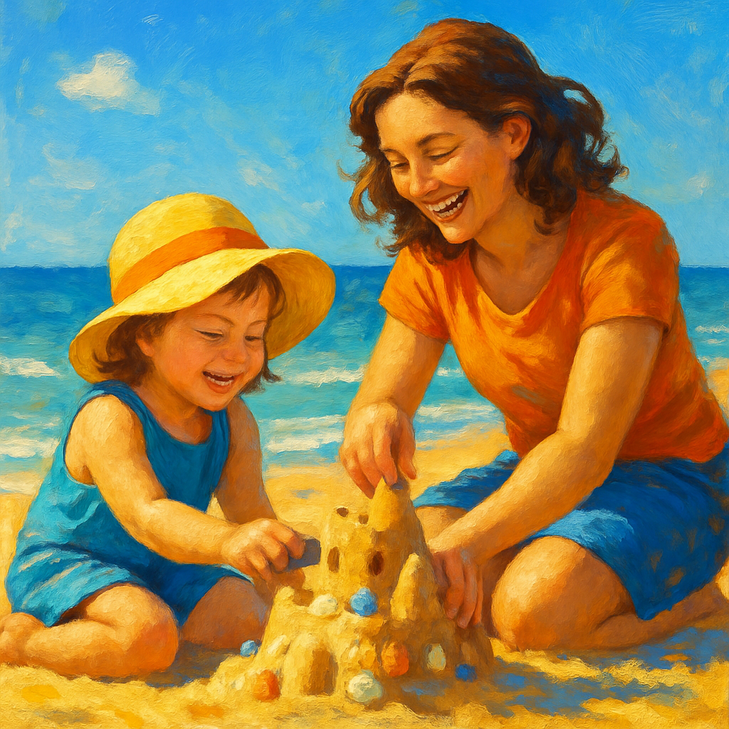 Joyful Journeys: Beach Day Bliss diamond painting