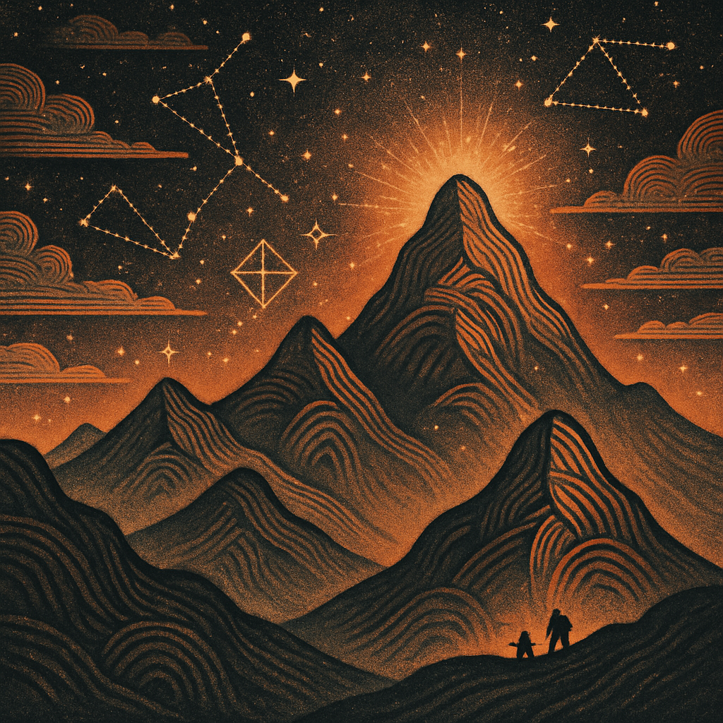 Dawn Of The Patterned Peaks paint by diamond