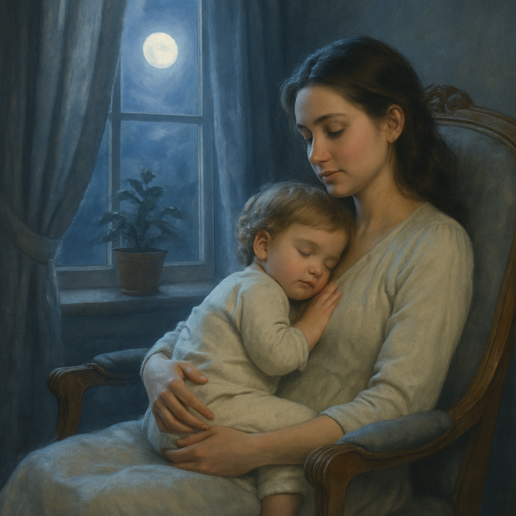Moonbeam Lullaby By The Window paint by color