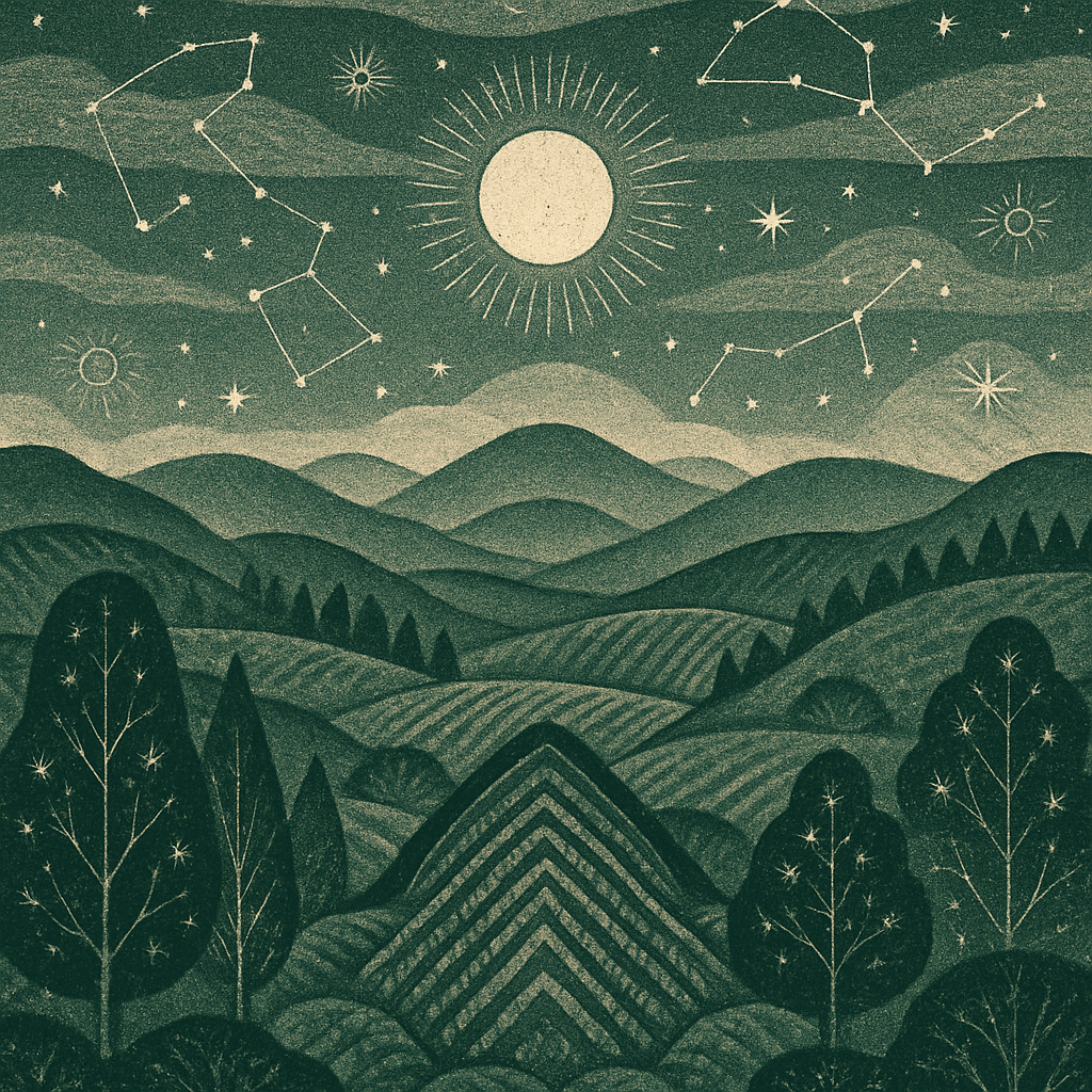 Folk Horizon Constellation painting diamond kit