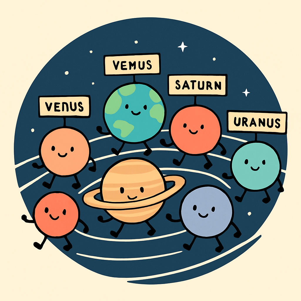 Solar System Parade Planets painting diamond kit