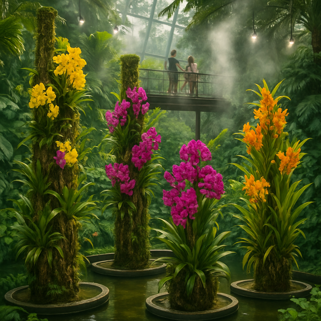Singapore Botanic Gardens Tropical Orchid Display diamond painting