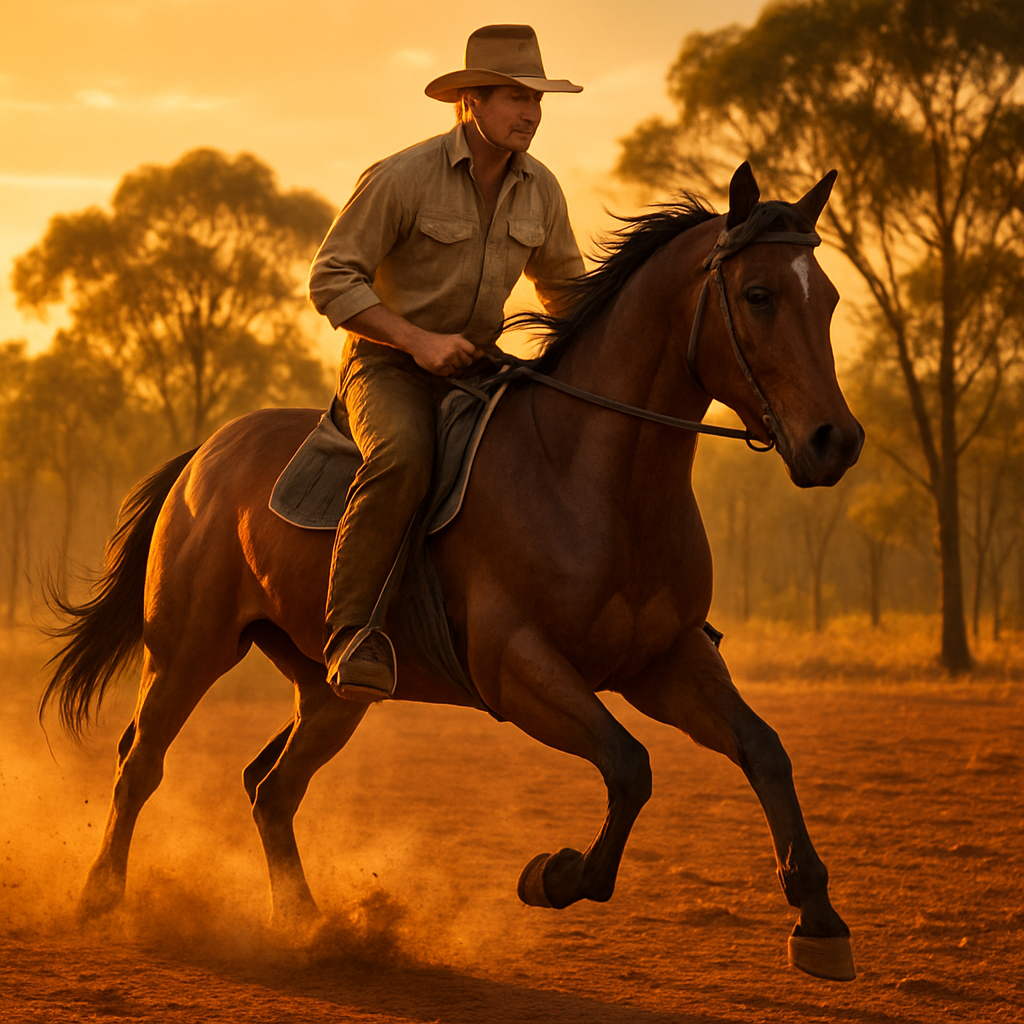 Australian Stock Horse Riding Paint by diamonds kits