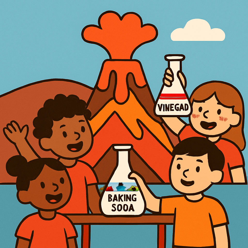 Volcano Science Club Painting by diamonds kit