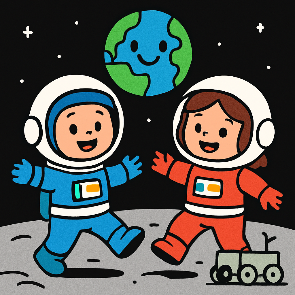 Space Mission Moonwalk Adventure paint by diamonds
