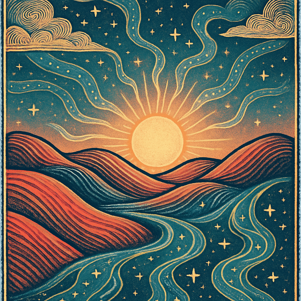 Sunrise Galaxy Hills paint by color