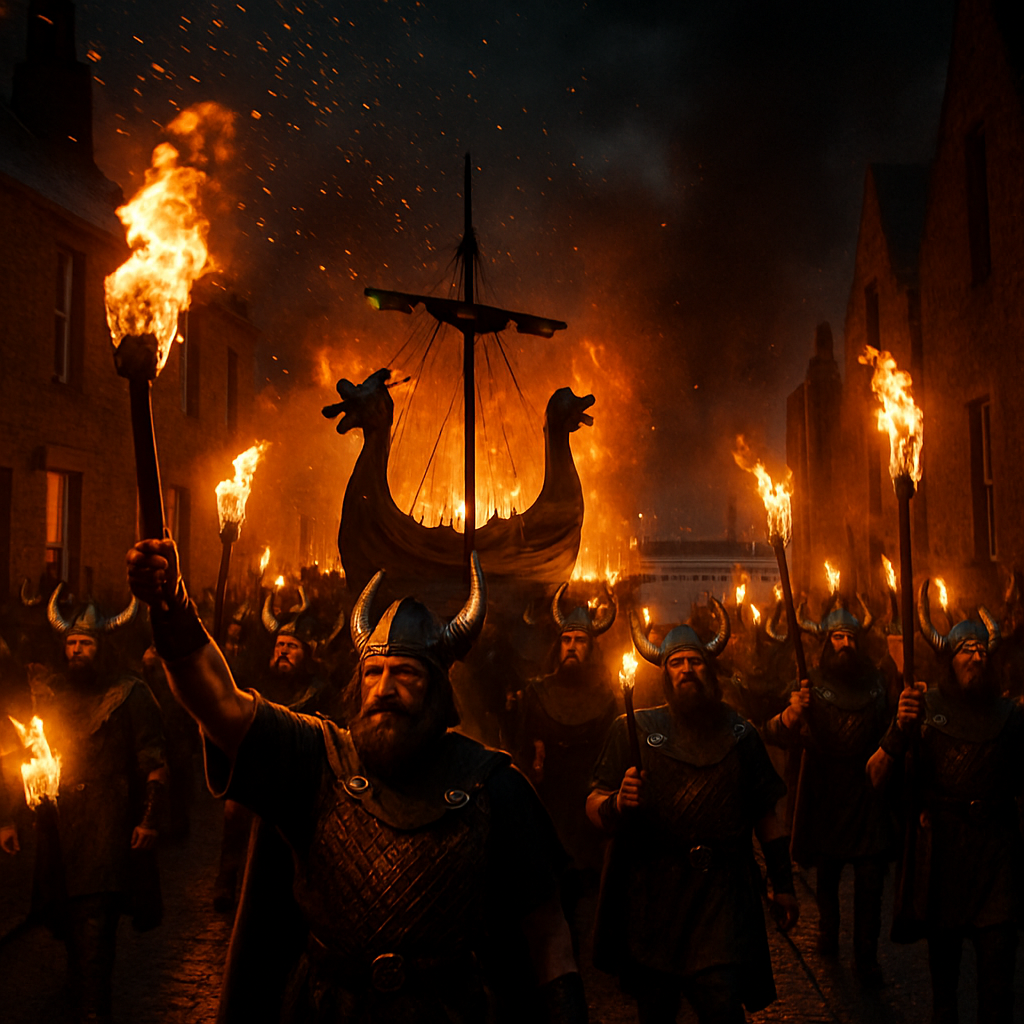 Up Helly Aa Immersive Fire Parade paint by diamond