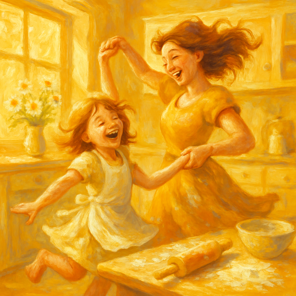 Joyful Dance Of Hearts In The Sunny Kitchen paint by diamond