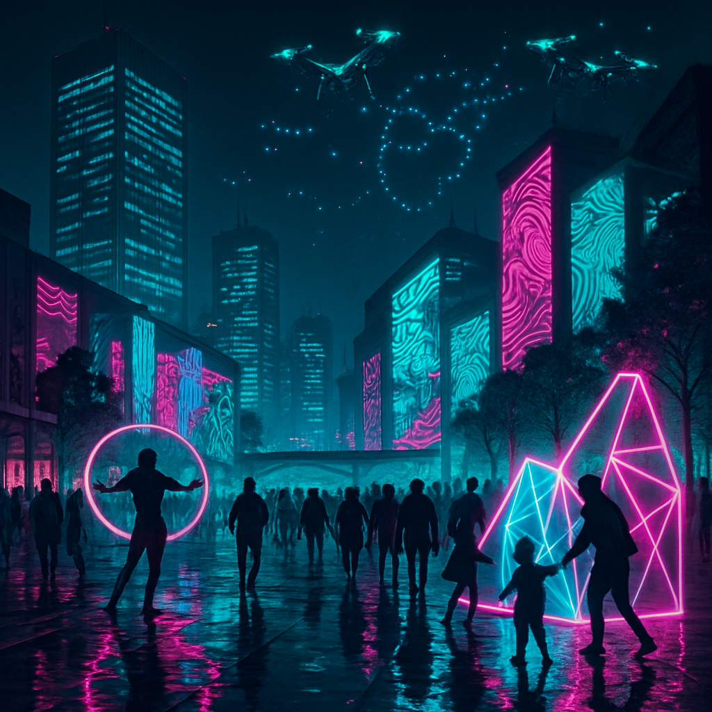 Night Lights Festival Tokyo Painting by diamonds kit