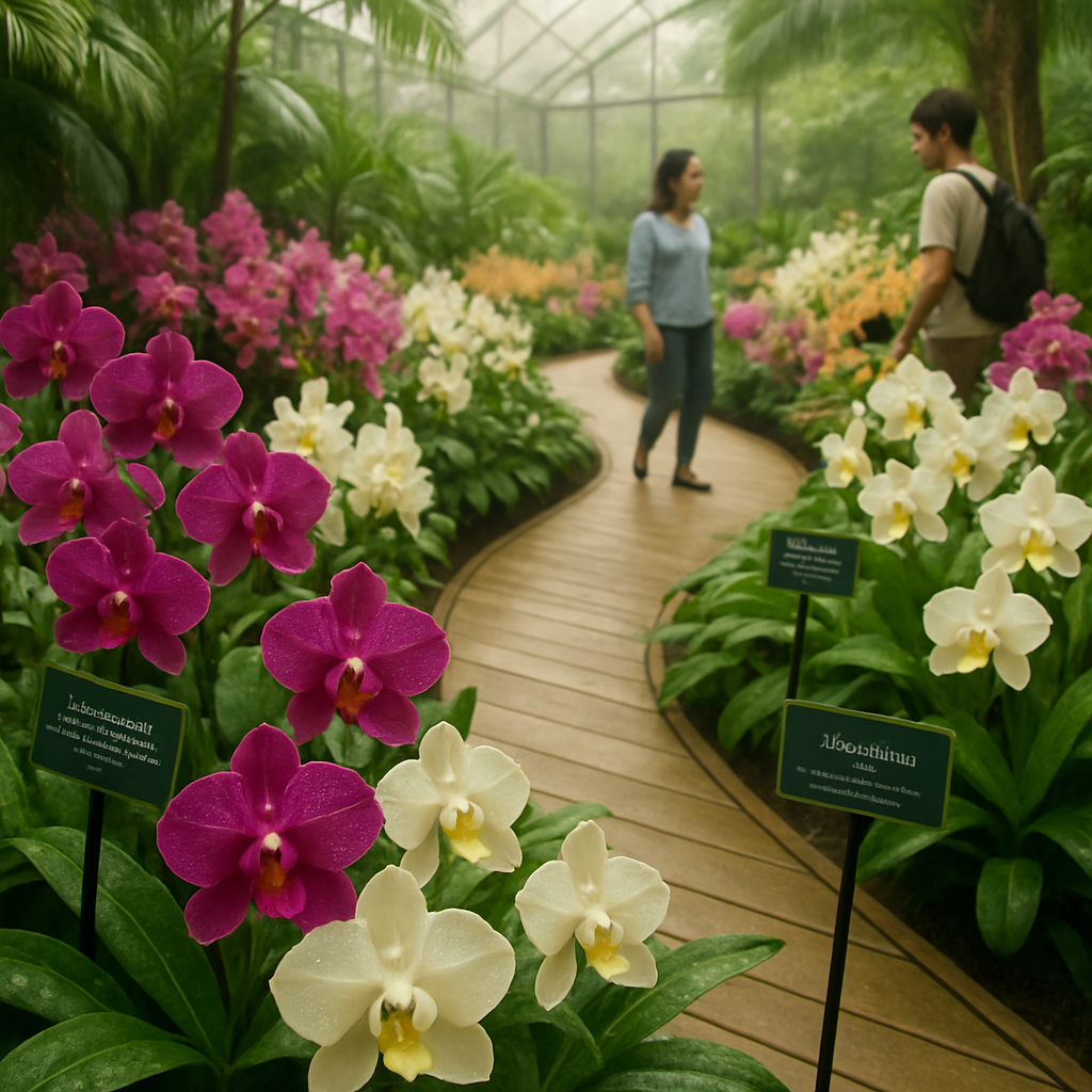 Singapore Botanic Orchid Walk paint by diamonds