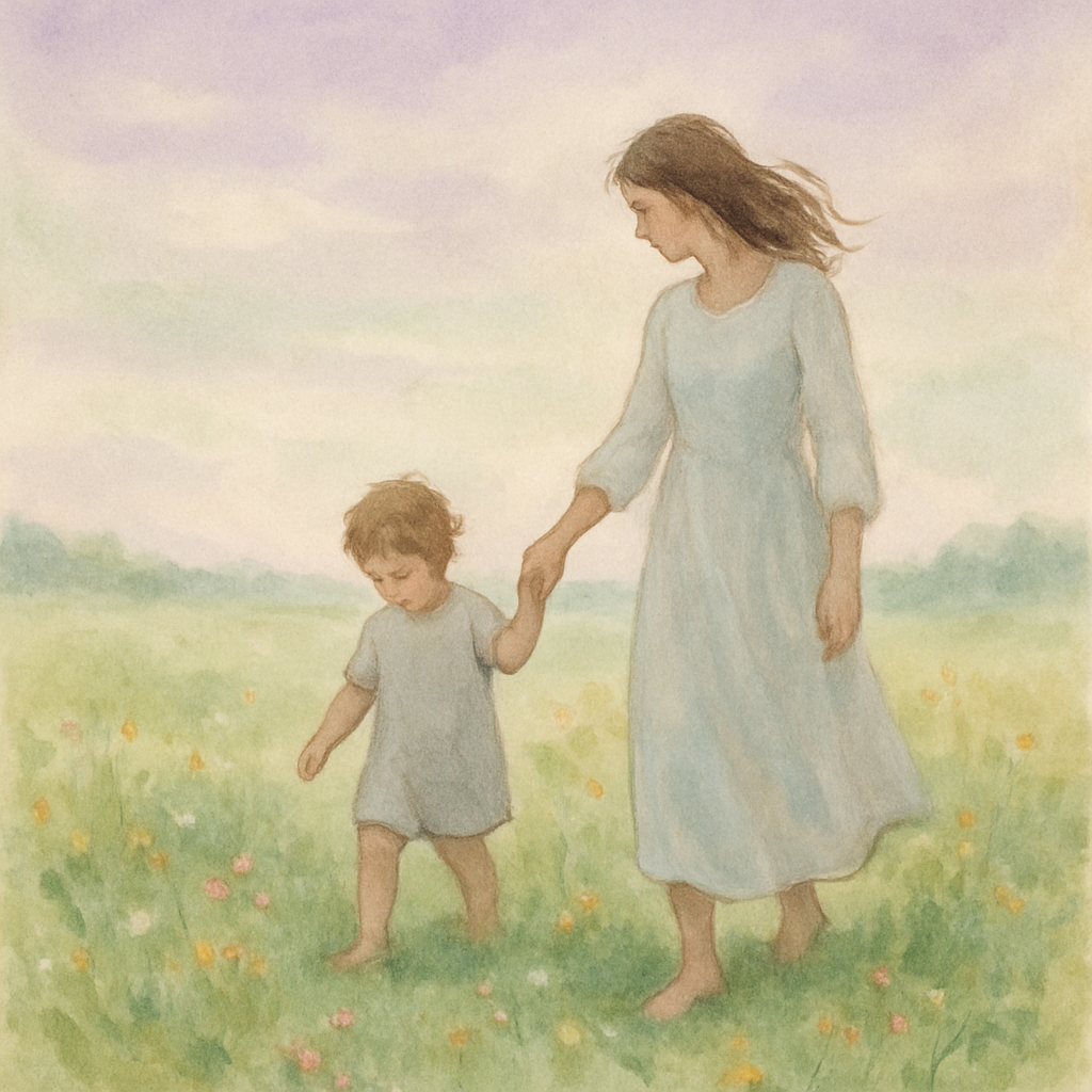 Meadow Whisper: Gentle Stroll In Early Spring Paint by diamonds art