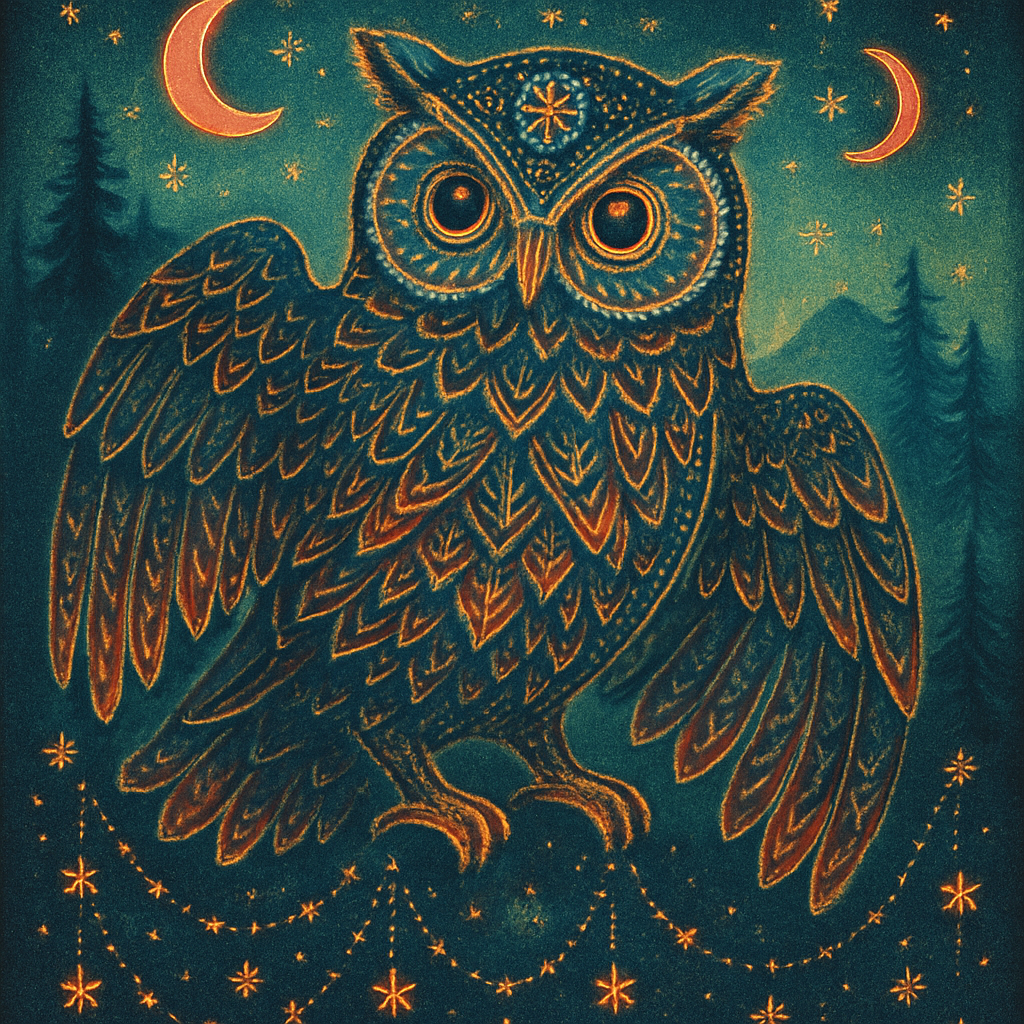 Owl Midnight Tapestry paint by diamonds