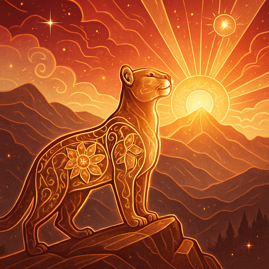 Mountain Lion Dawn Herald paint by diamond