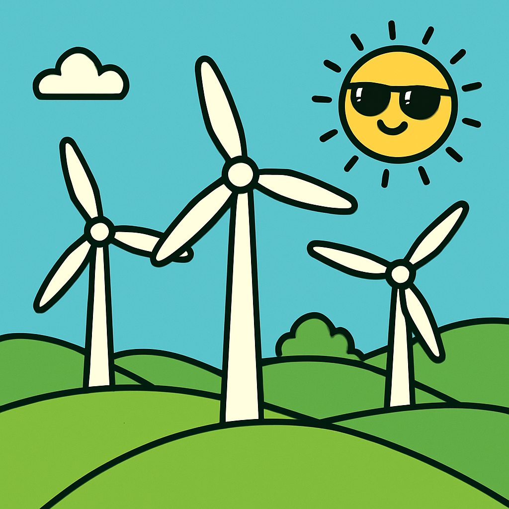 Wind Turbine Hill Eco DIY paint by diamonds