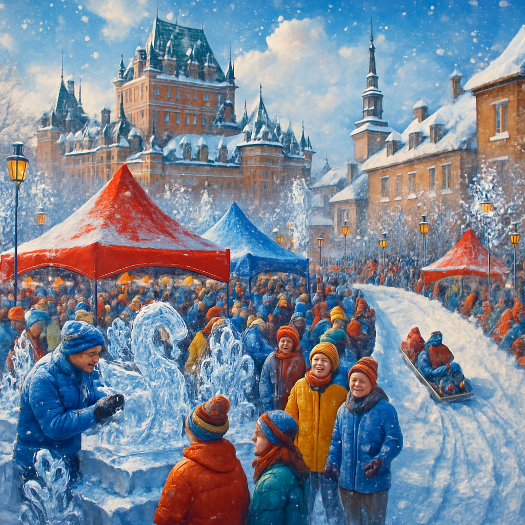 Quebec Winter Carnival painting diamond kit