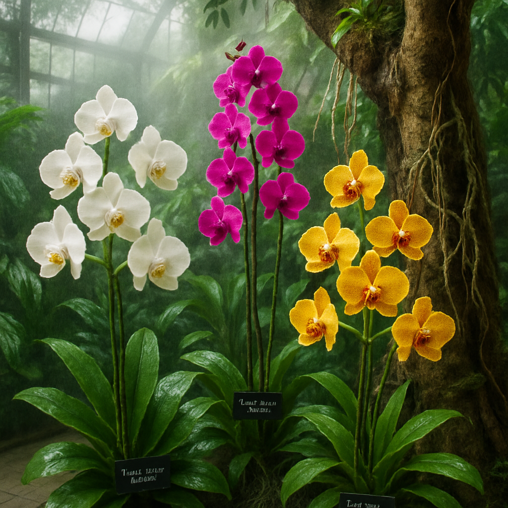 Singapore Botanic Gardens Rainforest Orchid Collection paint by diamonds