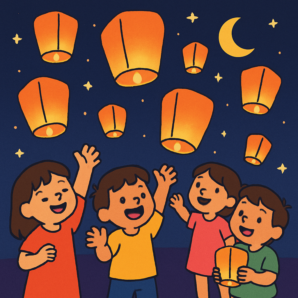 Playful Festival Of Lantern Lights DIY paint by diamonds