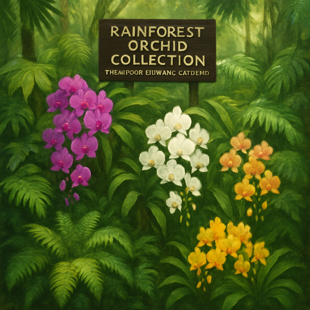 Rainforest Orchid Collection In Singapore Botanic Gardens paint by color