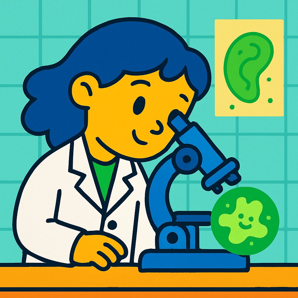 Curious Scientist Girl With Microscope DIY paint by diamonds