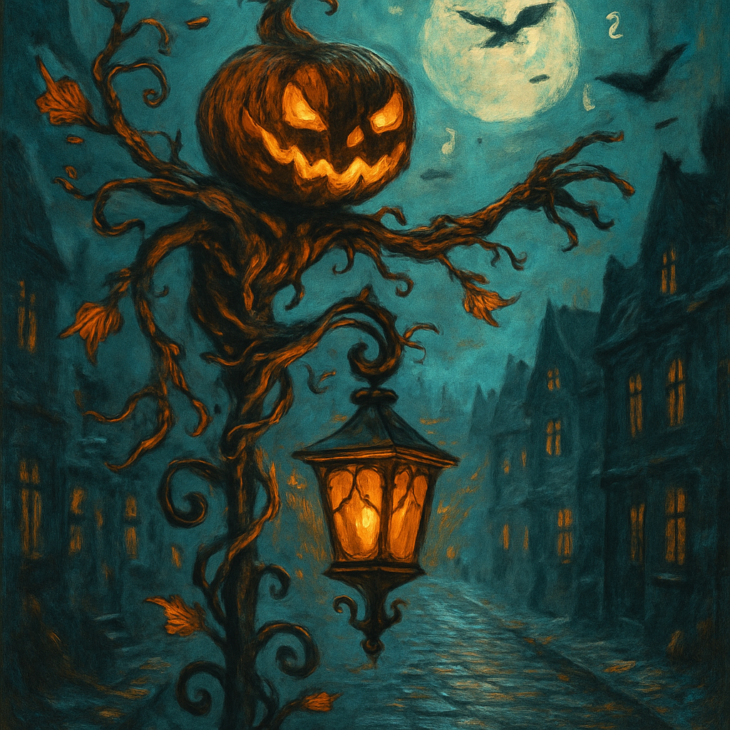 Lantern Of The Midnight Pumpkin paint by diamond
