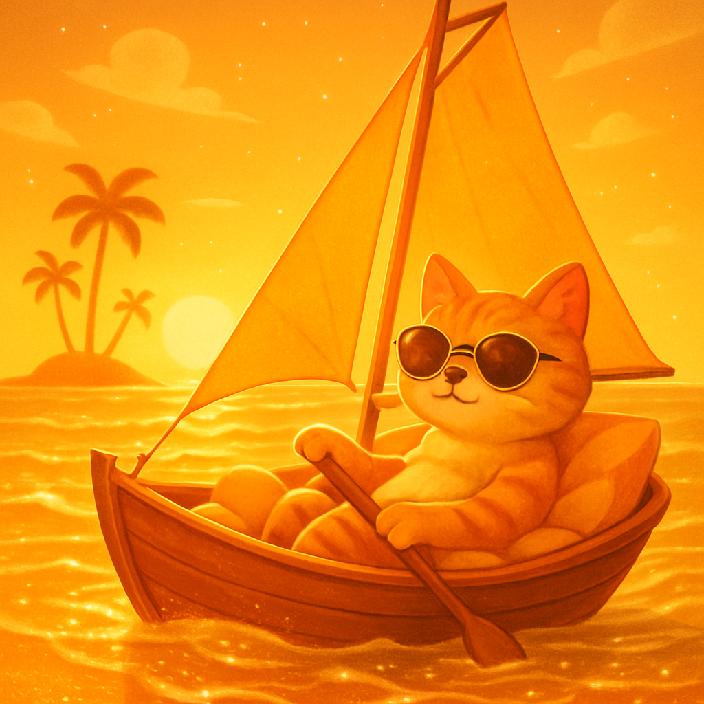 Sunset Sailboat Cat Escape paint by diamonds