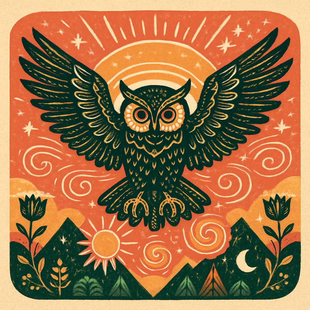 Dawn Owl With Radiant Sunburst DIY paint by diamonds