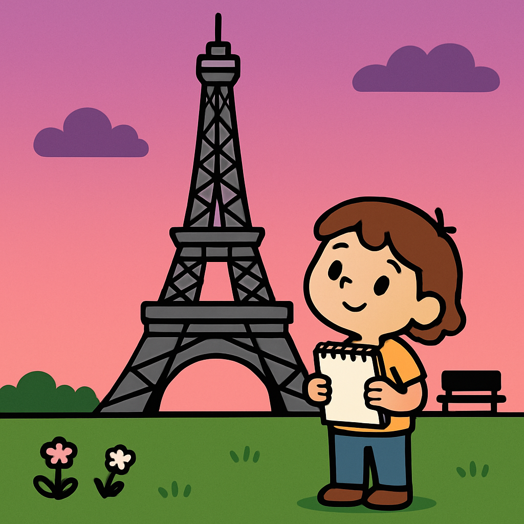 Eiffel Tower Sketching Adventure paint by diamond