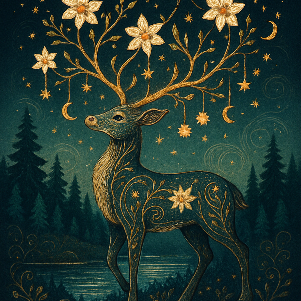 Forest Dream Deer Lantern diamonded painting kits