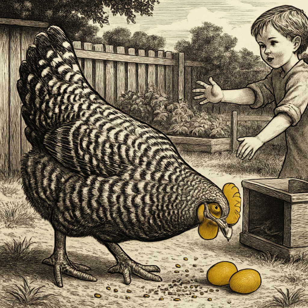 Barred Plymouth Rock Hen diamond painting