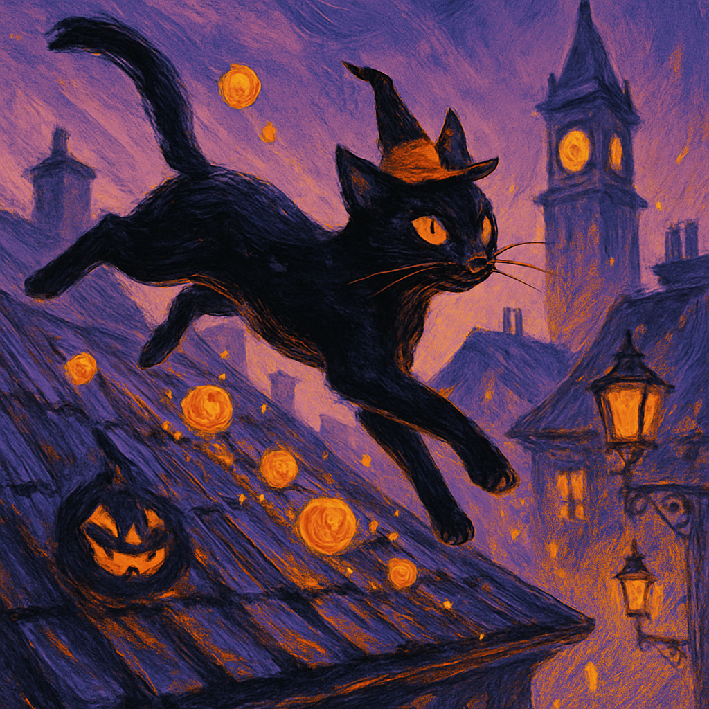 Midnight Trickster Alley Cat Paint by diamonds kits