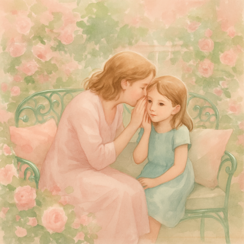 Garden Nook Whispered Secrets Between Mother And Child DIY paint by diamonds