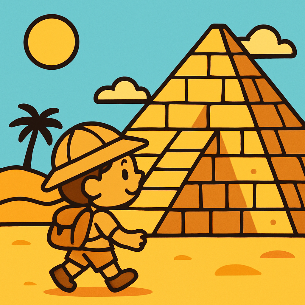 Ancient Pyramid Explorer Journey paint by color