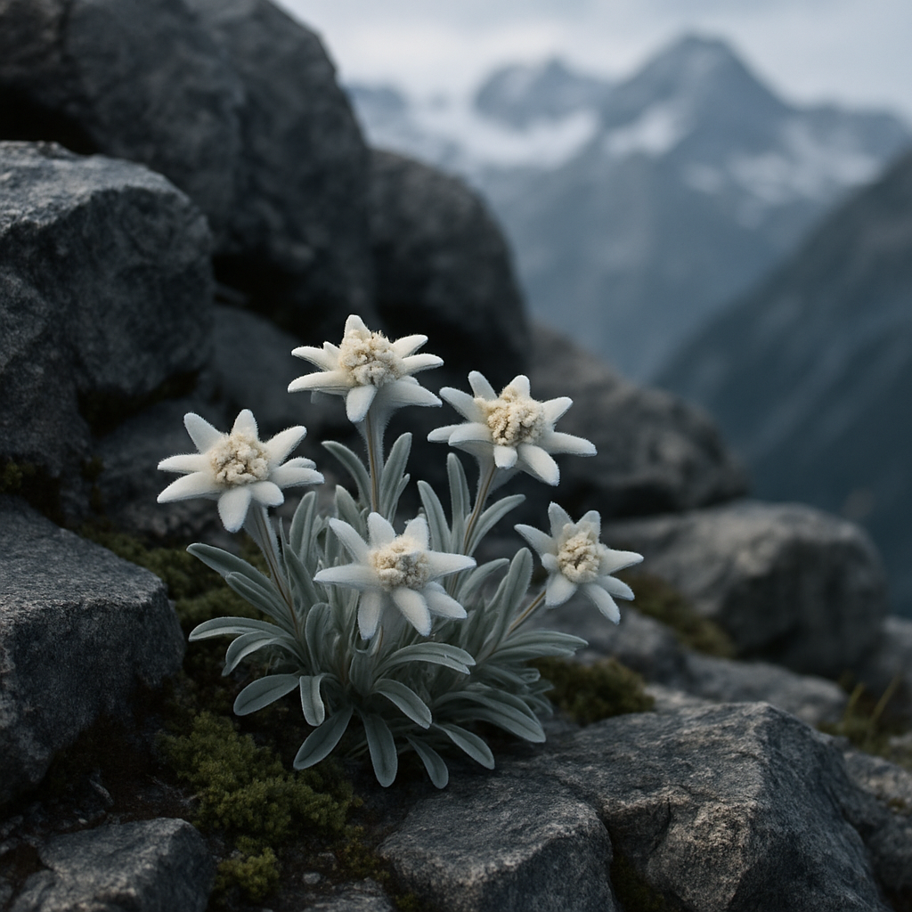 Edelweiss Alpine Blossom DIY paint by diamonds