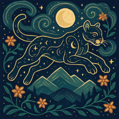 Radiant Mountain Lion Harmony diamond painting